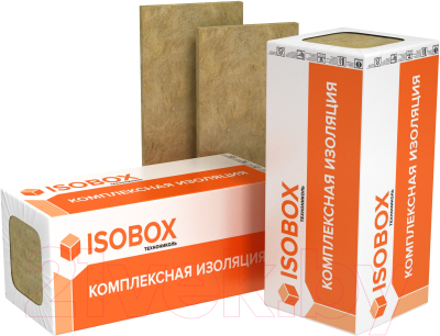 Минеральная вата Isobox Экстралайт 50 % компрессия 800x600x100мм (упаковка 8шт)