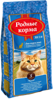 

Корм для кошек Родные корма, 30/14 Для взрослых стерилизованных кошек