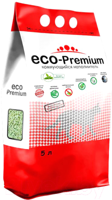 Наполнитель для туалета Eco-Premium Зеленый чай (5л, 1.9кг)