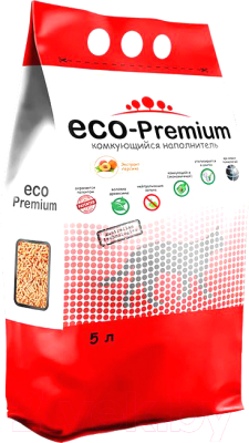 Наполнитель для туалета Eco-Premium Персик (5л, 1.9кг)