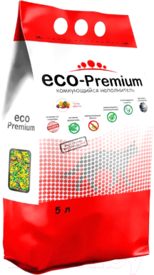 Наполнитель для туалета Eco-Premium Тутти-Фрутти (5л, 1.9кг)