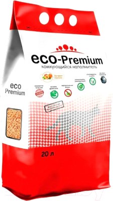 Наполнитель для туалета Eco-Premium Персик (20л, 7.6кг)