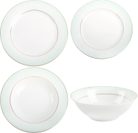 Набор столовой посуды Arya Elegant Jade / 8680943214461 (белый) - 