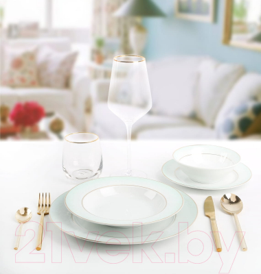 Набор столовой посуды Arya Elegant Jade / 8680943214461 (белый)