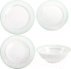 Набор столовой посуды Arya Elegant Jade / 8680943214461 (белый) - 