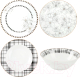 Набор столовой посуды Arya Elegant Mandala / 8680943214430 (белый) - 