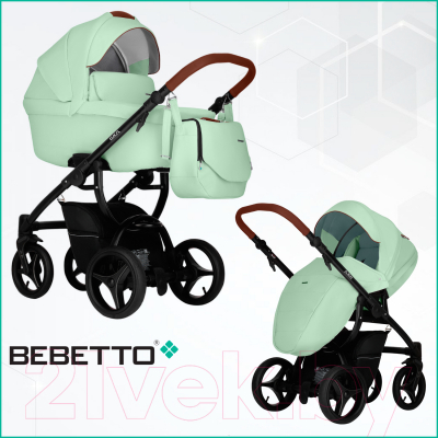 Детская универсальная коляска Bebetto Luca Pro черная рама 2 в 1 (18)