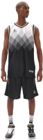 Баскетбольная форма Kelme Basketball Clothes / 8052LB1001-003 (2XL, черный/белый) - 