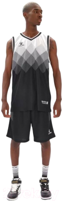 Баскетбольная форма Kelme Basketball Clothes / 8052LB1001-003 (2XL, черный/белый)