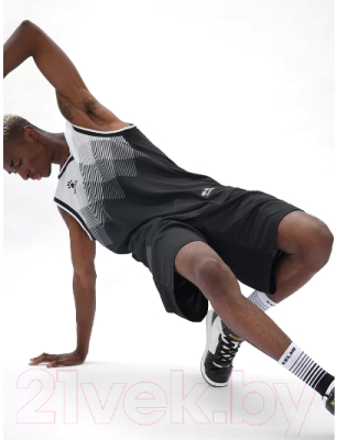 Баскетбольная форма Kelme Basketball Clothes / 8052LB1001-003 (2XL, черный/белый)