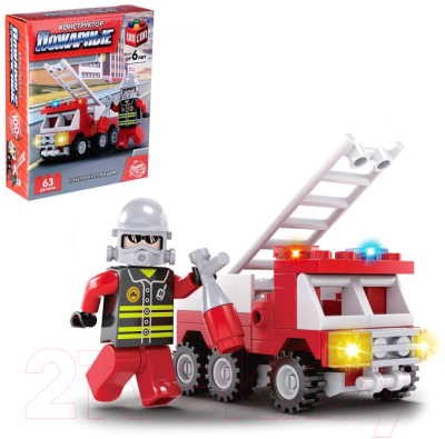 Конструктор Unicon Пожарные Пожарная машина / 5164172 (63эл)