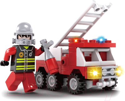 Конструктор Unicon Пожарные Пожарная машина / 5164172 (63эл)