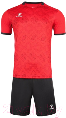 Футбольная форма Kelme Short-Sleeved Football Suit / 8151ZB1006-600 (XS, красный/черный)