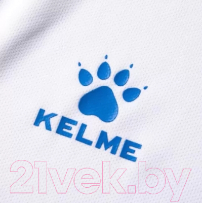 Футбольная форма Kelme Short Sleeved Football Suit / 8251ZB1002-100 (2XL, белый/синий)