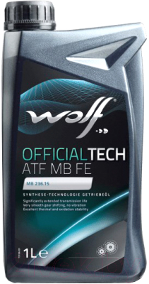 Трансмиссионное масло WOLF OfficialTech ATF MB FE / 3013/1 (1л)