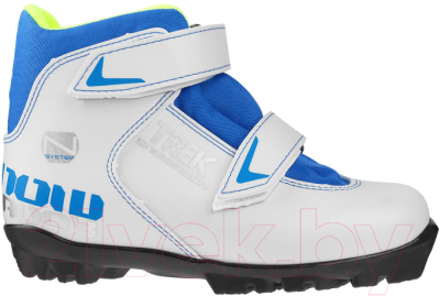 Ботинки для беговых лыж TREK Snowrock 2 NNN (белый/синий, р-р 31)