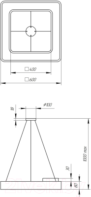Потолочный светильник ЭРА Geometria Quadro / Б0050582