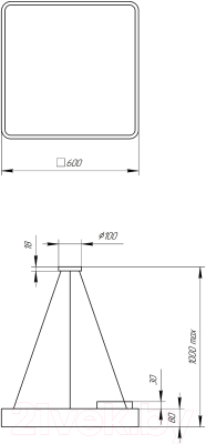 Потолочный светильник ЭРА Geometria Quadro / Б0050586