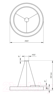 Потолочный светильник ЭРА Geometria Ring / Б0050565