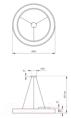 Потолочный светильник ЭРА Geometria Ring / Б0050564