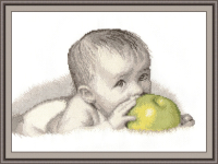 Набор для вышивания Овен Малыш с яблоком / 511В - 