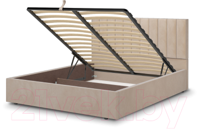 Двуспальная кровать Аквилон Рица 16 ПМ (веллюкс мокко)