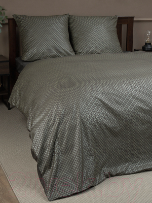 Комплект постельного белья Amore Mio Мако-сатин Shine Nexus BR Микрофибра 2.0 / 34019 (коричневый)