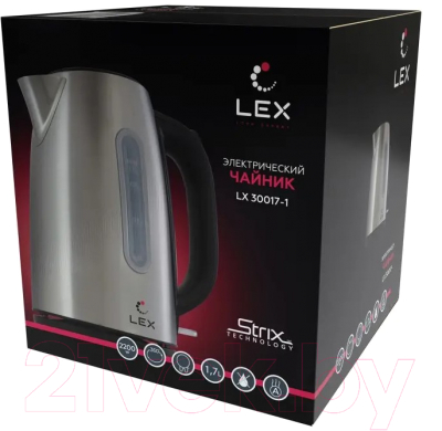 Электрочайник Lex LX 30017-1 (брашированная сталь)