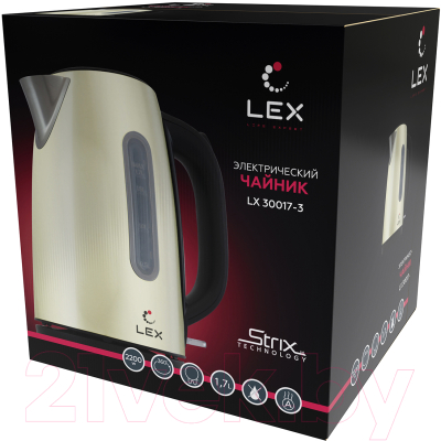 Электрочайник Lex LX 30017-3 (бежевый)