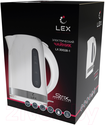Электрочайник Lex LX 30028-1 (белый)