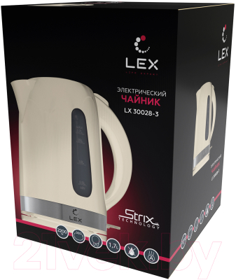 Электрочайник Lex LX 30028-3 (бежевый)