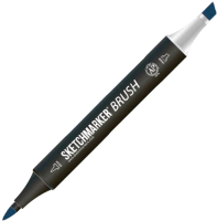 Маркер перманентный Sketchmarker Brush Двусторонний B50 / SMB-B50 (синий шторм) - 