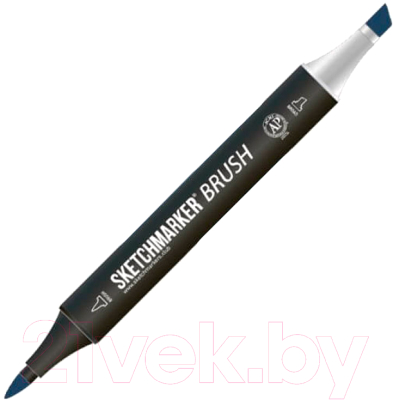 Маркер перманентный Sketchmarker Brush Двусторонний B50 / SMB-B50 (синий шторм)