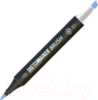 Маркер перманентный Sketchmarker Brush Двусторонний B82 / SMB-B82 (сероватый/голубой)