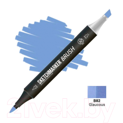 Маркер перманентный Sketchmarker Brush Двусторонний B82 / SMB-B82 (сероватый/голубой)