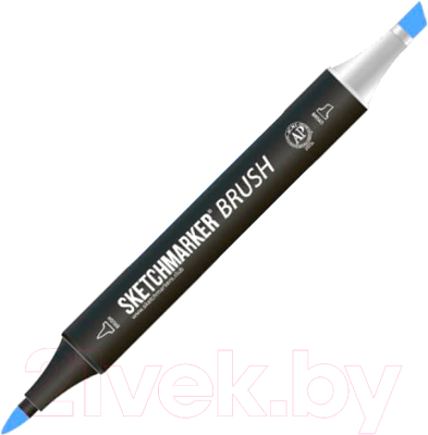 Маркер перманентный Sketchmarker Brush Двусторонний B92 / SMB-B92 (голубой кристалл)