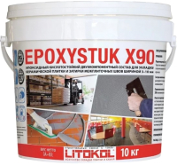 Фуга Litokol Эпоксидная EpoxyStuk X90 C15 Grigio Ferro (10кг) - 