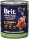 Корм для собак Brit Premium by Nature с говядиной и сердцем / 5051144 (850г) - 