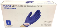 Перчатки одноразовые Wally Plastic (S, 100шт, фиолетовый) - 