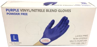 Перчатки одноразовые Wally Plastic (L, 100шт, фиолетовый) - 