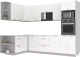 Готовая кухня Интерлиния Мила Лайт 1.68x2.8 левая без столешницы (белый платинум/белый платинум) - 