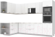 Готовая кухня Интерлиния Мила Лайт 1.68x3.0 левая без столешницы (белый платинум/белый платинум) - 