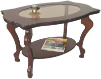 Журнальный столик Мебелик Берже 1С (темно-коричневый) - 