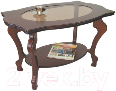 Журнальный столик Мебелик Берже 1С (темно-коричневый)