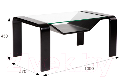 Журнальный столик Мебелик Гурон 1 (венге структура)