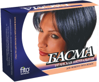 Порошковая краска для волос Fito Косметик Басма Иранская натуральная (125г) - 