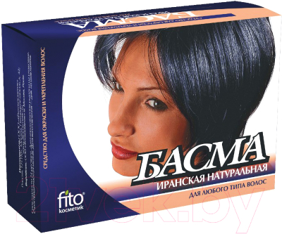 Порошковая краска для волос Fito Косметик Басма Иранская натуральная (125г)