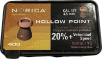 Пульки для пневматики Norica Hollow Point 4.5мм (400шт, Plastic Box) - 