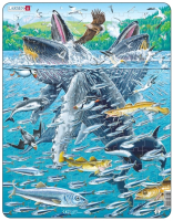 Пазл LARSEN Горбатые киты в стае сельди FH47 - 