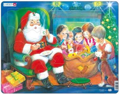 Пазл LARSEN Санта с детьми JUL14